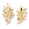 Wedding Hair Clips (2 Pcs) - Rhinestone Pearl Hair Accessories for Bridal Women (Gold)