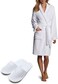 Haploon 24 Pairs Spa Slippers, Cotton Velvet Closed Toe Slippers Disposable Spa Slippers Fit for US Men Size 10 and Women Size 11 for Hotel, Home, Guest Use
