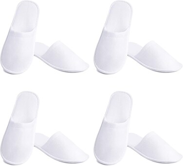 Haploon 24 Pairs Spa Slippers, Cotton Velvet Closed Toe Slippers Disposable Spa Slippers Fit for US Men Size 10 and Women Size 11 for Hotel, Home, Guest Use
