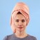 Sleeke Microfiber Hair Drying Towel - Pink, Quick Drying Hair Towel, Reduces frizz, Super Absorbent