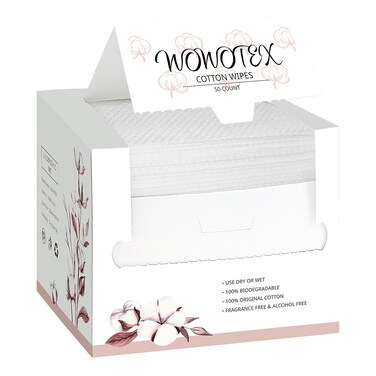 100% Cotton Disposable Face Towel Biodegradable Face Towel for Drying Face 50 Count/Box Extra Thick Soft One Time Use Face Towels 10"&times;12" Large Clean Towels for Sensitive Skin, Baby Care