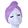 YYXR Microfiber Hair Turban Towel Wrap - Super Absorbent Drastically Reduce Hair Drying Time(2 pack puple &amp; blue))