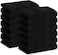 GREEN LIFESTYLE Black Microfiber Bleach Safe Towel Bulk Sets, Premium Spa Quality, Super Soft and Absorbent for Gym, Pool, Spa, Salon and Home (12 Pack)
