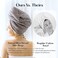 SUTERA - Silverthread Microfiber Hair Towel Wrap for Women Wet Styling Accessories Drying Super Absorbent Quick Dry Turban Curly, Long, Thick 1 Pack