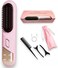 VividUS Cordless Hair Straightening Brush, Mini Portable Hair Straightening Comb, Wireless Hair Straightner, USB Rechargeable, Fast Heating, Lightweight for Travel, Pink