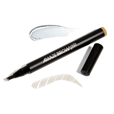 Amaze Brow 2-in-1 Growth Serum and Tint Pen, Waterproof &amp; Long-Lasting, Light to Medium