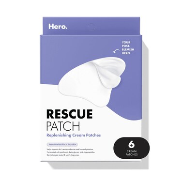 HERO COSMETICS Rescue Patch &ndash; The Moisturizing Cream Patch for Post-Blemish Skin. Provides Instant Moisture and Long-Lasting Hydration. Dermatologist-Tested and Won&rsquo;t Clog Pores. 6ct (3 pairs)