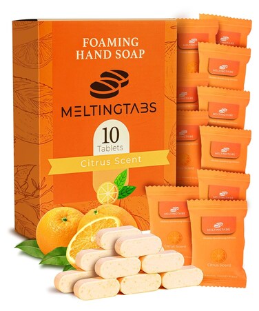 Foaming Hand Soap Tablets Refill - Citrus Scent, Concentrated Tablets for Foaming Soap