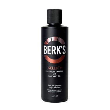 Berk's Select Dandruff Shampoo with Salicylic Acid, Sulfur, and Rosemary Oil, 8 Fl Oz
