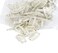 SWACC 100 Pcs U Shape Metailic Snap Clips ins for Hair Extension Hairpiece DIY Snap-Comb Wig Clips with Rubber (White Beige, 9-Teeth 6 Holes)