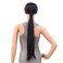 SWACC Women Long Straight/Curly Wavy Wrap Around Ponytail Extension Synthetic Hair Piece Clip in Hair extensions (Straight, 1B#-Off Black)