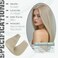 VeSunny Platinum Blonde Tape in Extensions Human Hair Skin Weft Hair Extensions Seamless Tape in Hair Extensions Blonde 16inch Hair Extensions Tape in Blonde 20pcs 50g