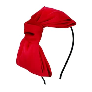 C&Eacute;LLOT Women 8" Super Big Bows Hairstyle Hair Hoop Silky Fabric Hair Bows HeadBand for Girls Teens (Red)