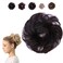 JUVABUN Small Messy Bun Hair Piece - Dark Brown  Curly Hair Buns Hair Piece   Hair Extensions Ponytail  Washable &amp; Realistic Messy Hair Buns Hair Piece Synthetic Hair Bun Scrunchie - Dark Brown