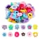 50 Pcs Elastic Hair Ties for Girls Cute Flower Toddler Hair Ties Multicolor Candy Baby Girls Scrunchies Soft Seamless Ponytail Holders Rubber Bands Sold by Zifengcer