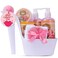 Spa Gift Basket For Women - Luxury British Rose Scented Bath and Body Set of 8-Pcs Heel Shoe Spa Basket with Body Lotion, Butter, Shower Gel, Bubble Bath &amp; More - Gift for Her, Mom by Draizee