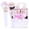 Valentine's Day Gifts for Her- 8 Pcs Luxury Jasmine Scented Heel Shoe Bath and Body Spa Basket - Shower Gel, Bubble Bath, Body Butter, Lotion &amp; More - Gift for Women, Mom, Girlfriend, Wife by Draizee