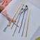 4pcs Metal Hair Sticks Hair Bun Chopsticks Hair Pins Simple Sturdy Alloy Sticks for Women Long/Thick/Curly Hair, Silver&amp;Gold
