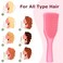 No Tangle Hair Brush for Wet or Dry, Wave-Shaped Detangler to Reduce Breakage, Lightweight Travel Hairbrush for Wavy, Thin, Long and Short Hair, Pink