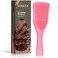 No Tangle Hair Brush for Wet or Dry, Wave-Shaped Detangler to Reduce Breakage, Lightweight Travel Hairbrush for Wavy, Thin, Long and Short Hair, Pink