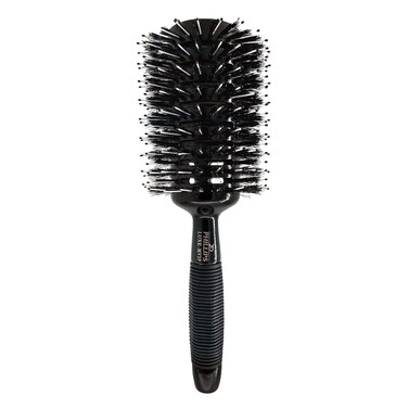 Phillips Brush Luxe Monster Vent 3 Poly-Tipped Professional Hair Brush (3.5&rdquo; Diameter Barrel) &ndash; Black &amp; Rose Gold Vented Hairbrush, Mixed Boar Hair &amp; Poly-Tipped Nylon Bristles