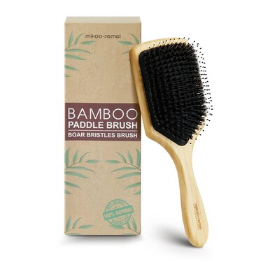Mens Hair Brush, Hair Brushes for Women, Paddle Brush, Boar Bristle Hair Brush for Wet Dry Hair Smoothing Massaging Detangling, Everyday Brush Enhance Shine