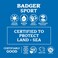 Badger Reef Safe Sunscreen, Unscented SPF 40 Sport Mineral Sunscreen, 98% Organic, Water Resistant Zinc Sunscreen, Approved for Hawaii &amp; Mexico Reefs, 2.7 fl oz, 3-Pack