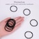 Black Hair Ties Ouchless Ponytail Holders, 80Pcs No-metal Elastic Band for Braids Thick and Curly Hair, Seamless Hair Elastics 1.96 * 0.11&rdquo;Hair Accessories for Women and Girls