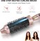 Aima Beauty Hot Brush, 1.3"/35mm Heated Curling Brush Makes Hair Smoother, Softer, Thermal Brush Get Natural Curls, Easy to Use, 30S Fast Heating, Dual Voltage &amp; 60 Mins Auto-Off, Gold