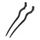 REAL SIC - Sandalwood Hair Sticks for Women - Set of 2 - Sustainable Retro Boho Fashion Chopsticks/Wood Hair Pins for Long Hair (Hike)