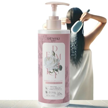 Sulfate Free Shampoo for Oily Hair, Japanese Shampoo for Women, Dye &amp; Paraben Free, Organic Rose Scent, Anti-Dandruff, Clarifying,Moisturizing &amp; Refreshing, Hair Care, 16oz