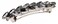 L. Erickson Large Ivy Crystal Barrette, Jet Hematite   Blue Shade   Silver Night   Silver