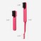 Red by Kiss 2-in-1 Foldable Comb &amp; Edge Brush with Travel Case, Compact Palm-Sized Design, 100% Soft Boar Bristles for Smooth Hair &amp; Edge Control, Portable Hair Styling Tool (Pink)