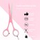 Hair Cutting Scissors Extremely Sharp Right-Hand Razor Edge - 5.5&rdquo; Overall Length,Made of 420c Japanese Stainless Steel Salon Scissors Professional Barber Haircut Scissors (pink, 5.5'')