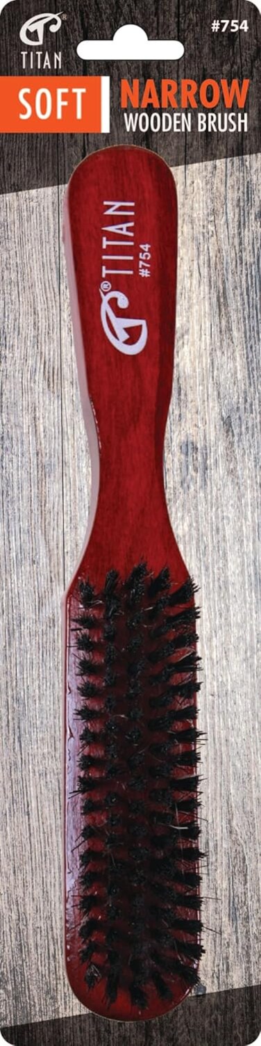 TITAN Soft Brush, Smoothing, Wave Styles, Soft on Scalp, Restore Shine and Texture NARROW BRUSH