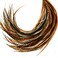21 Natural Color Hair Feathers - 9&rdquo;- 14&rdquo; Long - Feathers for Hair Extension - DIY Kit - Eye-Catching Design - 20 Micro-link Beads - 100% Real Rooster Feathers - Professional Color Hair Feathers