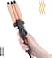 Small Hair Crimper, 1/2 Inch Beach Waves Curling Iron, Mini Hair Waver for Short &amp; Long Hair, Argan Oil Infused 3 Barrel Curling Iron, Fast Heat Up Crimps Hair Iron, Light Weight &amp; Easy to Use