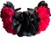 Black and Wine Red Flowers Headbands for Women Flowers Mardi Gras Headpiece Cosplay Girls Headband