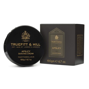Truefitt &amp; Hill Shaving Cream Bowl - Apsley - Premium Glycerin-Based Lather, Smooth Glide, and Hydration for a Luxurious Shave - 6.7 oz.
