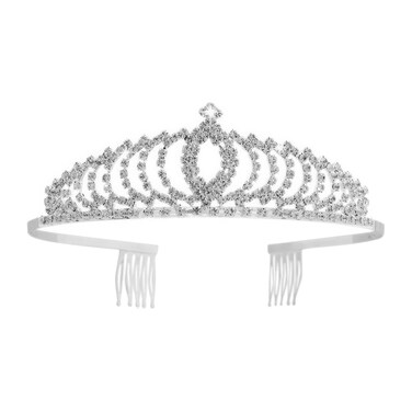 Tiana Crown, Fairy Godmother Rapunzel Costume Tiara for Women Princess Peach Bride Diaries - Vofler Silver Coronas para 15 A&ntilde;os Hair Accessories for Party Quinceanera Prom Wedding Birthday Girls