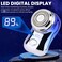 Mini Travel Electric Shaver, Portable Pocket Size Rechargeable Shaving Razor Lightweight Razor with Battery Power Display Wet &amp; Dry Rotary for Teen Office Business(Gradient Blue)