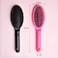 Loop Wig Brush Akamino Hair Extension Brush - Detangler Brush for Remy Human and Synthetic Hair, Pink and Black - 2 Pieces