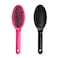 Loop Wig Brush Akamino Hair Extension Brush - Detangler Brush for Remy Human and Synthetic Hair, Pink and Black - 2 Pieces