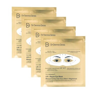Dr Dennis Gross DermInfusions Lift + Repair Eye Mask   Visibily Lift + Firm, Fills the Appearance of Fine Lines, Deepy Hydrates + Repairs, Visibly Depuffs the Undereye Area   4 Treatments