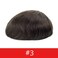 Lordhair Toupee for Men with 100% Human Hair, 0.08mm Natural Skin Hair Pieces Replacement for Men Base Size 8x10 inch Mens Toupee V-looped Hair System Dark Light Brown #3