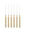 Micro Ring Hair Extension Loop Needle Threader Feather Hook Tool Wire Pulling Hook Tools for silicone Microlink Nano beads Cold Fusion (6Pcs)