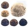 Synthetic Hair Bun Braided Scrunchie Chignon Donut Straight Updo Clip in Hairpieces Hair Party Wedding Cosplay Extensions (1003# Bleach Blonde)