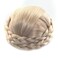Synthetic Hair Bun Braided Scrunchie Chignon Donut Straight Updo Clip in Hairpieces Hair Party Wedding Cosplay Extensions (1003# Bleach Blonde)