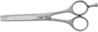 Mars Professional Stainless Steel Thinning Scissors Shears, Double Toothed Blades, 5.5" Length