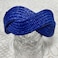 Woven Straw Headbands for Women Girls, Lafite Straw Headbands Wide Hairbands Beach Holiday Hair Hoop Accessories Headwear Jewelry Gifts 01(Navy Blue)